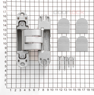 Дверная петля CEMOM ESTETIC 27 3D скрытая, матовый хром