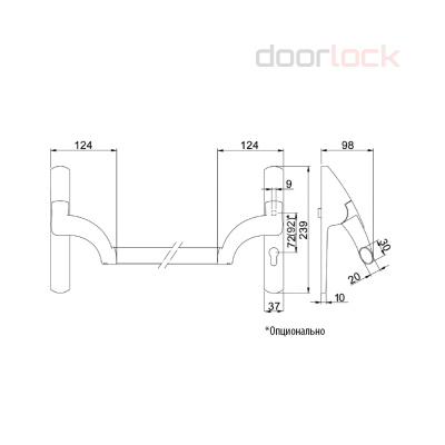 Механизм системы "антипаника" DL PD800FR-BAR