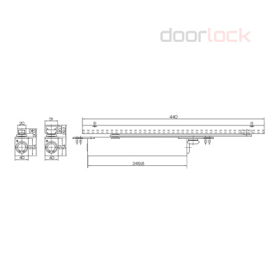 Врезной доводчик GEZE Boxer