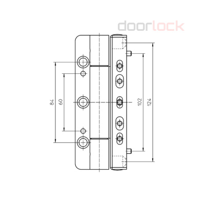 Петля SIMONSWERK SIKU RB 5015 3D (матовая нержавеющая сталь)