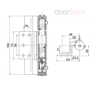 Петли MAGGI F10-01.00/F10-04.00. Mod. DL