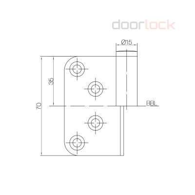 Петля SIMONSWERK VARIANT V 0080 левая, (часть полотна) никелированная