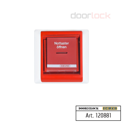 Кнопка аварийного отключения AS500 под стеклом, красная