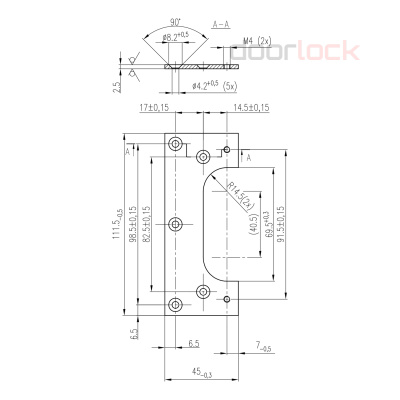 Базирующая пластина CEMOM 1078-09-00 оцинкованная для петель ESTETIC 80/A 3D, с крепежом