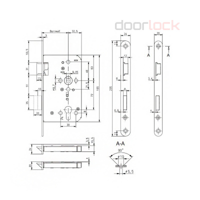 Корпус огнестойкого замка Eco Schulte GBS 81