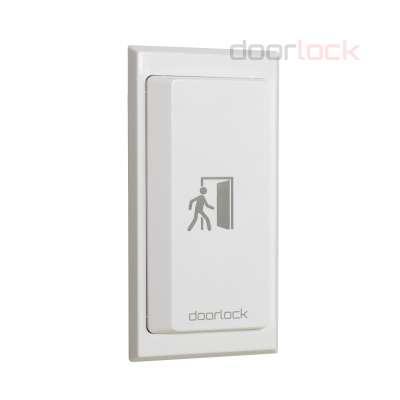 Кнопка локтевая DOORLOCK PB02 белая, накладная, IP30