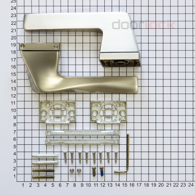 Ручка дверная DOORLOCK Phantom Galleya Z71P MBSN, матовый никель, скрытая розетка