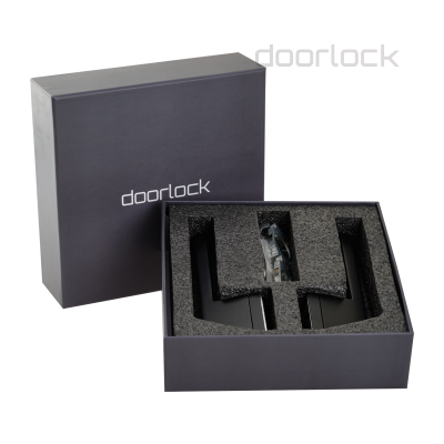 Ручка дверная DOORLOCK Phantom Lord Z72P Black, черная, скрытая розетка